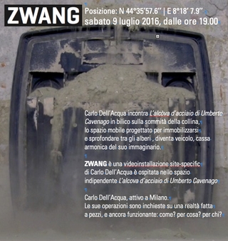 ZWANG: a video installation by Carlo Dell'Acqua hosted inside the sculpture